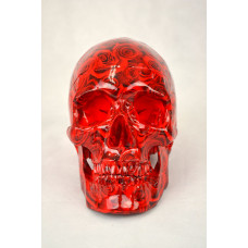 High Degree Emulation 1:1 Human Medical Skull Art Replica, 2-part, Life Size Rose Black