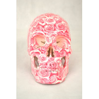 High Degree Emulation 1:1 Human Medical Skull Art Replica, 2-part, Life Size Rose White High Degree Emulation 1:1 Human Medical Skull Art Replica, 2-part, Life Size Rose White